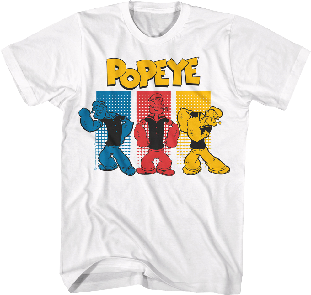 Colorful Sailor Poses Popeye T-Shirts, Hoodie, Sweatshirt