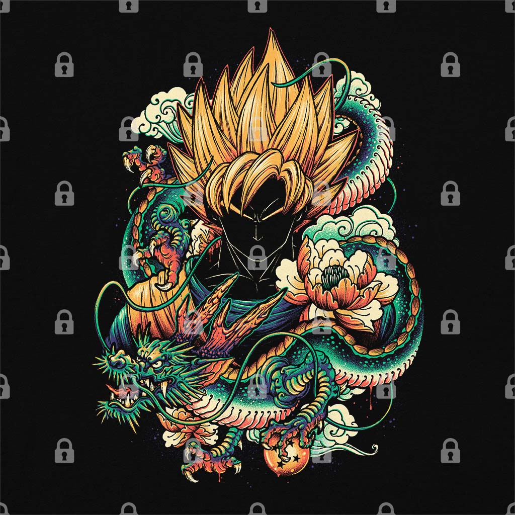Colorful Dragon Oversized T-Shirt Hoodie, Sweatshirt | CiraTrend.com (Image 1)