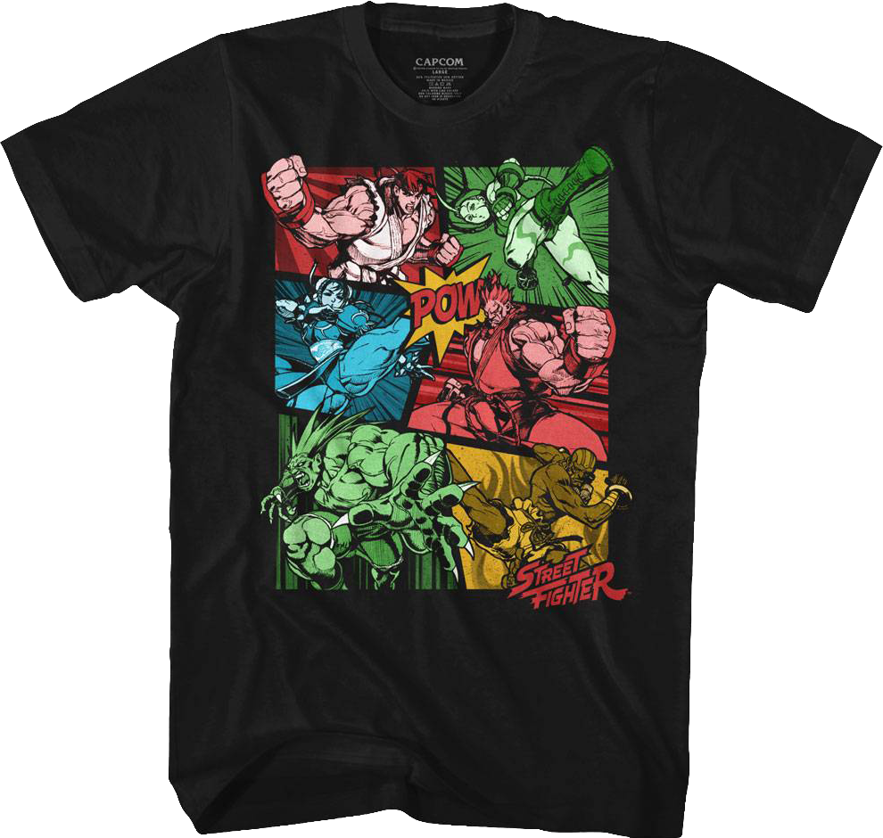 Comic Book Action Street Fighter T-Shirt Hoodie, Sweatshirt | CiraTrend.com (Image 1)