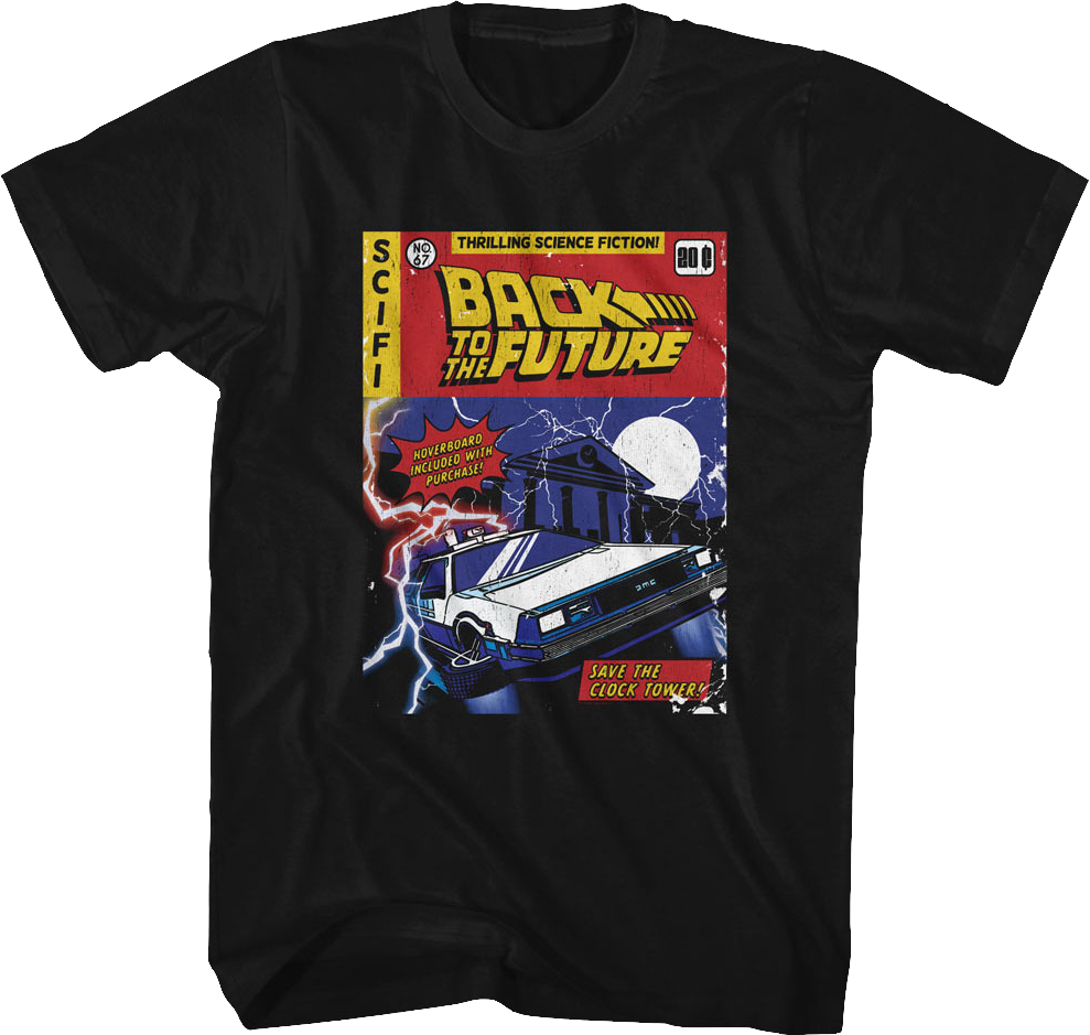 Comic Book Cover Back To The Future T-Shirt Hoodie, Sweatshirt | CiraTrend.com (Image 1)