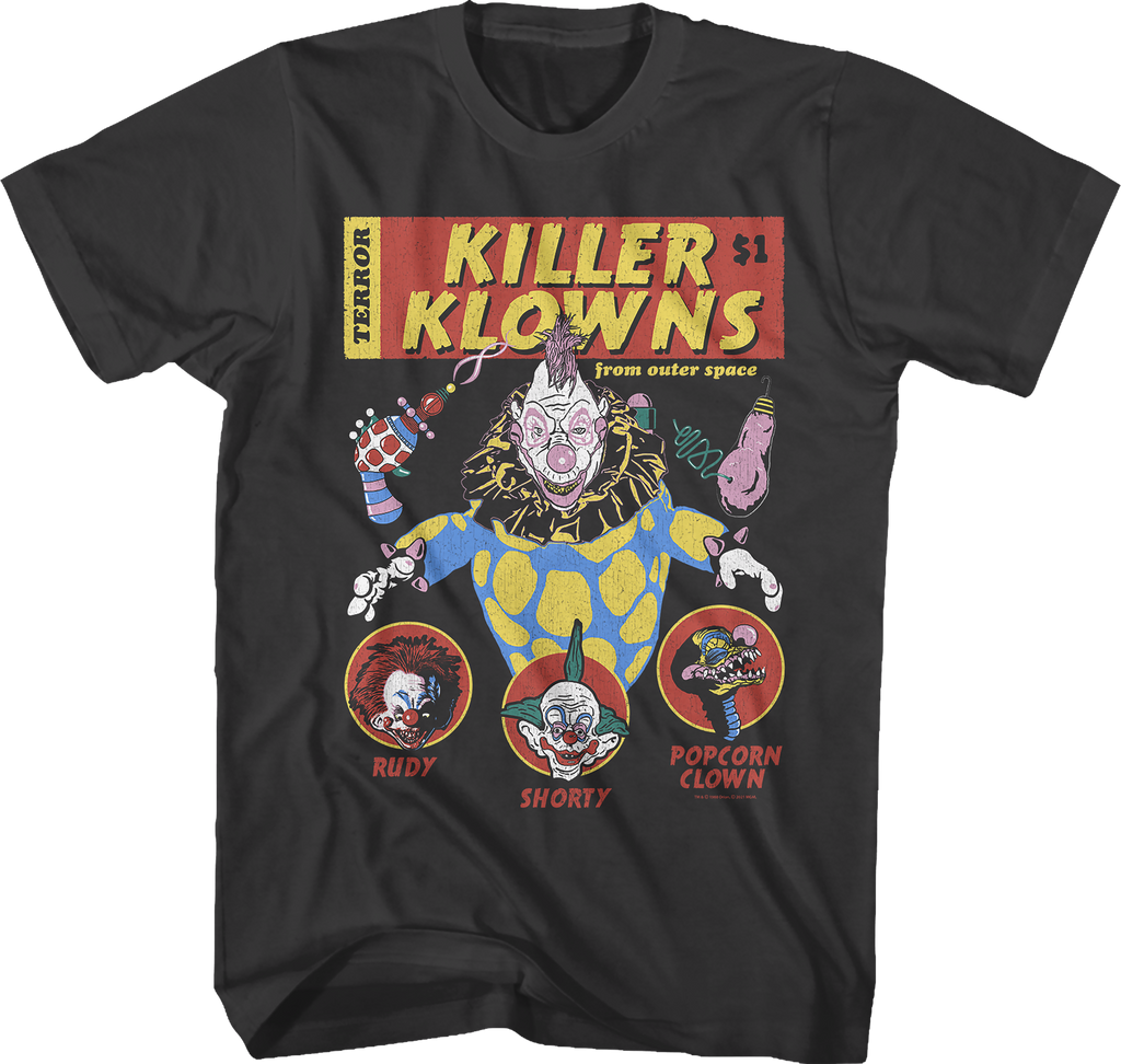 Comic Book Cover Killer Klowns From Outer Space T-Shirt Hoodie, Sweatshirt | CiraTrend.com (Image 1)