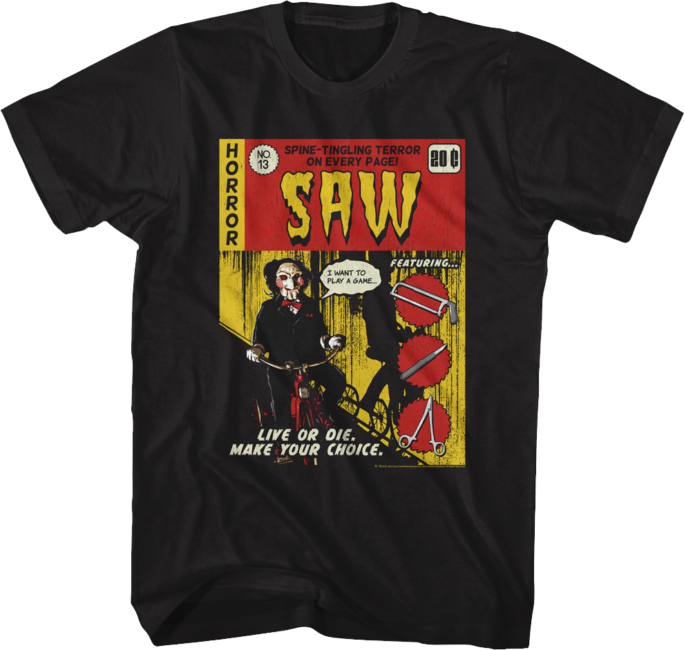 Comic Book Cover Saw T-Shirt Hoodie, Sweatshirt | CiraTrend.com (Image 1)