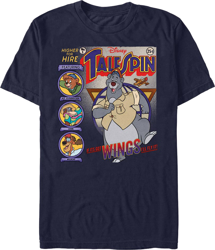 Comic Book Cover TaleSpin T-Shirt Hoodie, Sweatshirt | CiraTrend.com (Image 1)