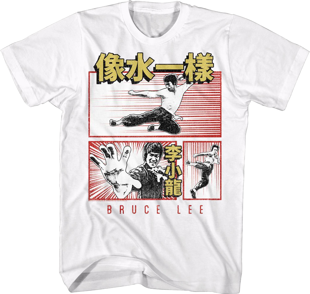 Comic Book Panels Bruce Lee T-Shirt Hoodie, Sweatshirt | CiraTrend.com (Image 1)