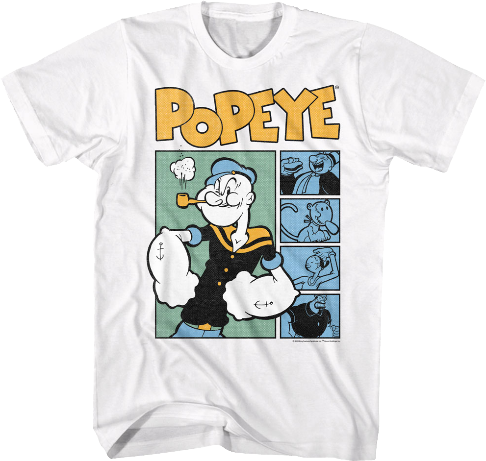 Comic Panels Popeye T-Shirt Hoodie, Sweatshirt | CiraTrend.com (Image 1)