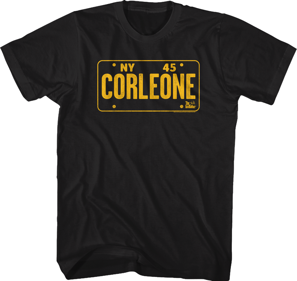 Corleone License Plate Godfather T-Shirt Hoodie, Sweatshirt | CiraTrend.com (Image 1)