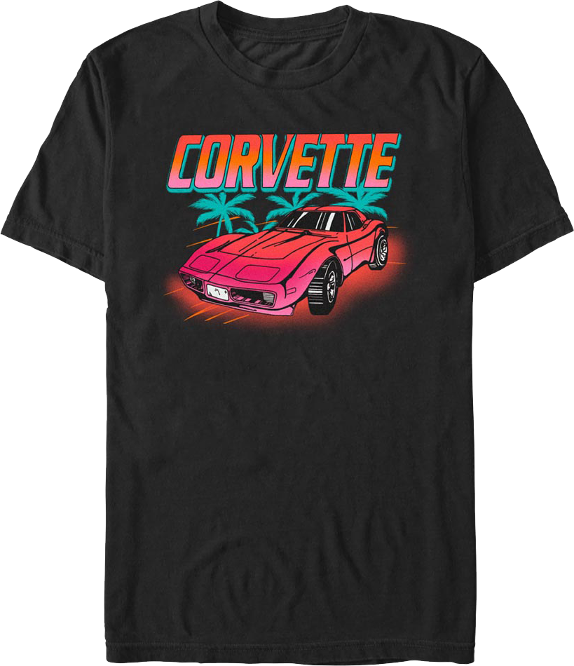 Corvette Palm Trees Chevrolet T-Shirt Hoodie, Sweatshirt | CiraTrend.com (Image 1)