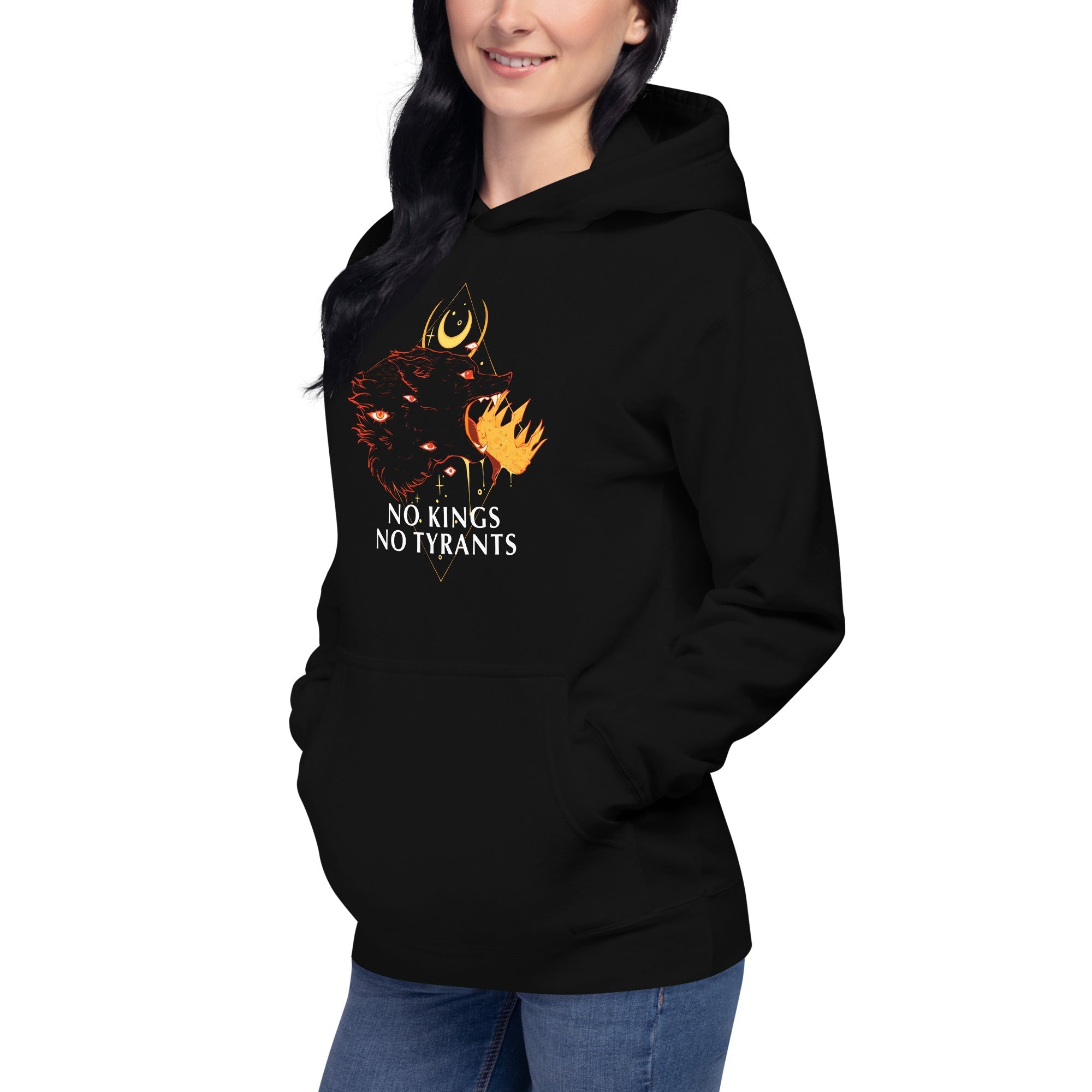 No Kings Wolf, Unisex Hoodie T-Shirts, Sweatshirt | CiraTrend.com (Image 2)