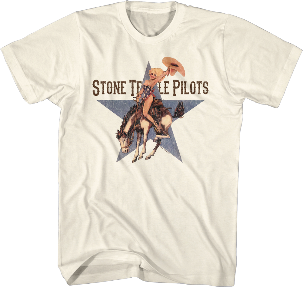 Cowgirl Riding Bronco Stone Temple Pilots T-Shirt Hoodie, Sweatshirt | CiraTrend.com (Image 1)