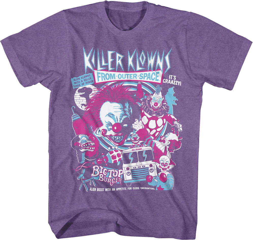 Crazy Collage Killer Klowns From Outer Space T-Shirt Hoodie, Sweatshirt | CiraTrend.com (Image 1)