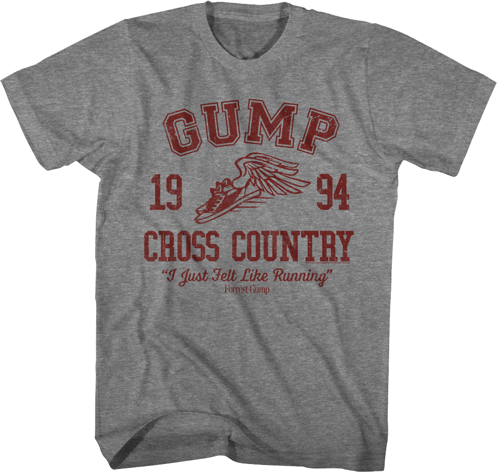 Cross Country 1994 Forrest Gump T-Shirt Hoodie, Sweatshirt | CiraTrend.com (Image 1)