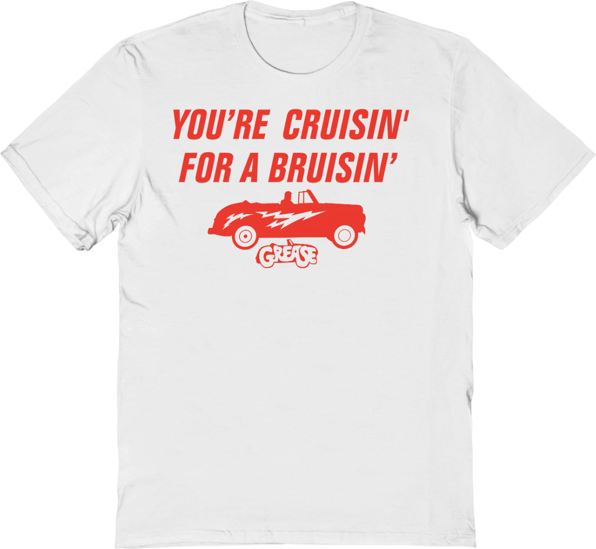 Cruisin' For A Bruisin' Grease T-Shirt Hoodie, Sweatshirt | CiraTrend.com (Image 1)