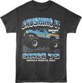 Crushing It Since '75 Bigfoot T-Shirt Hoodie, Sweatshirt | CiraTrend.com (Image 1)