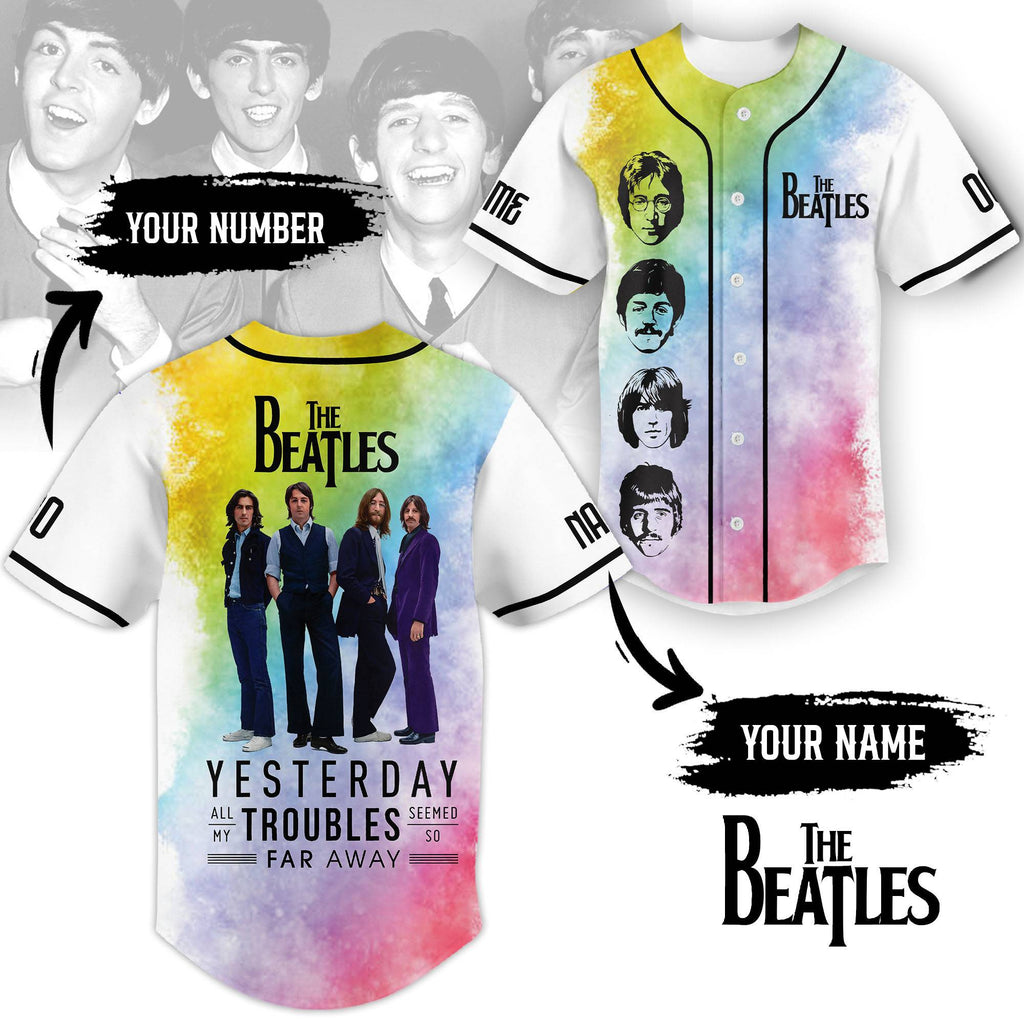 Customized The Beatles Music Baseball Jersey