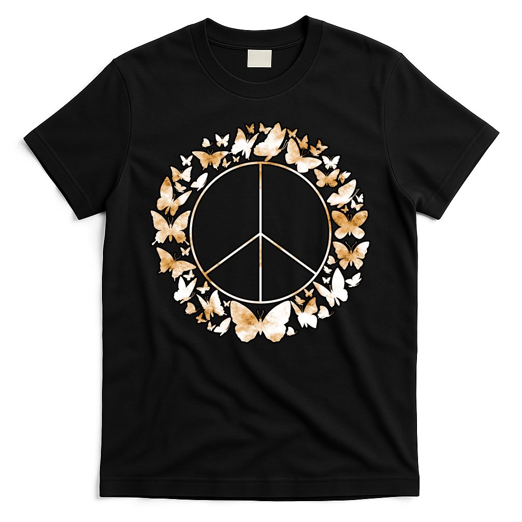 Cute Butterfly Peace Sign T-Shirt