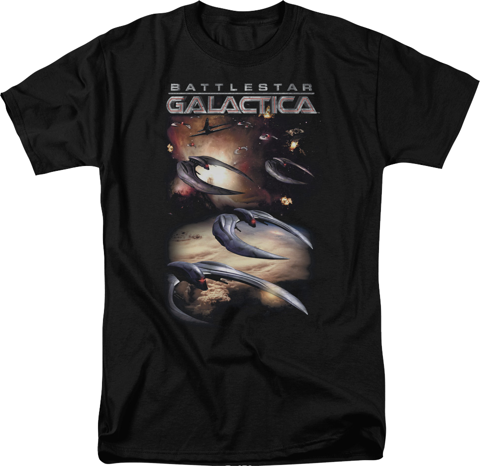 Cylons Attack Battlestar Galactica T-Shirt Hoodie, Sweatshirt | CiraTrend.com (Image 1)