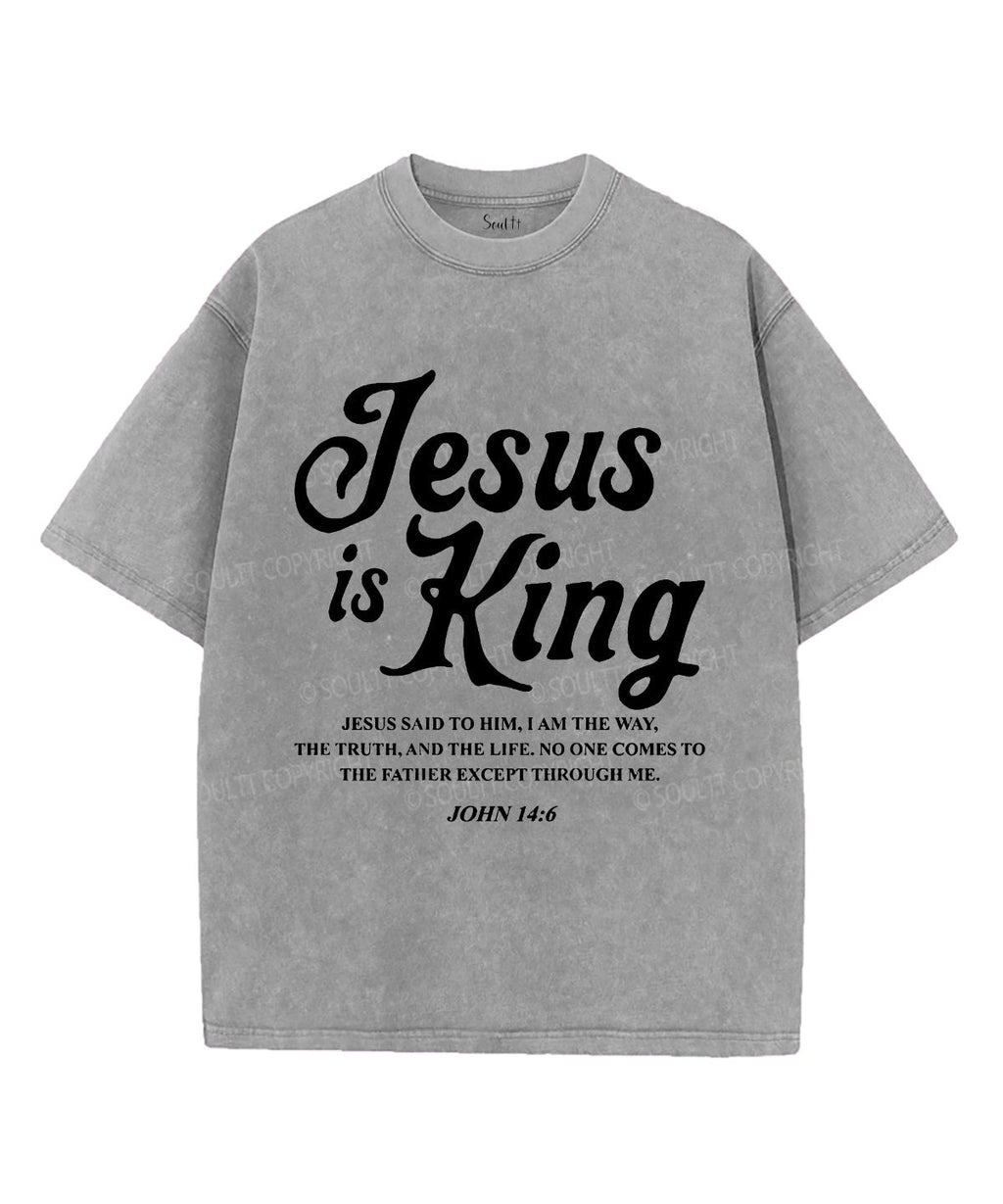Jesus Is King Unisex Washed Christian T-shirt Style002 Hoodie, Sweatshirt | CiraTrend.com (Image 3)