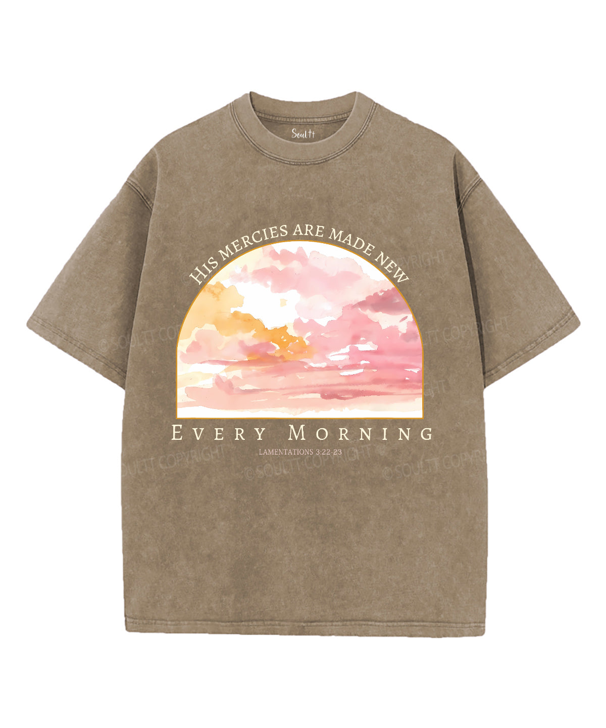 His Mercies Are New Every Morning Unisex Washed Christian T-shirt Hoodie, Sweatshirt | CiraTrend.com (Image 5)
