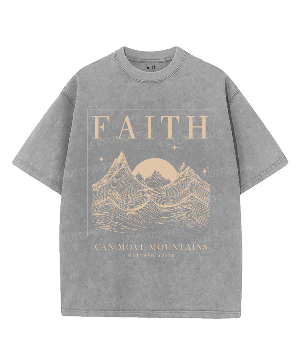 Faith Can Move Mountains Washed Christian T-shirt Hoodie, Sweatshirt | CiraTrend.com (Image 3)