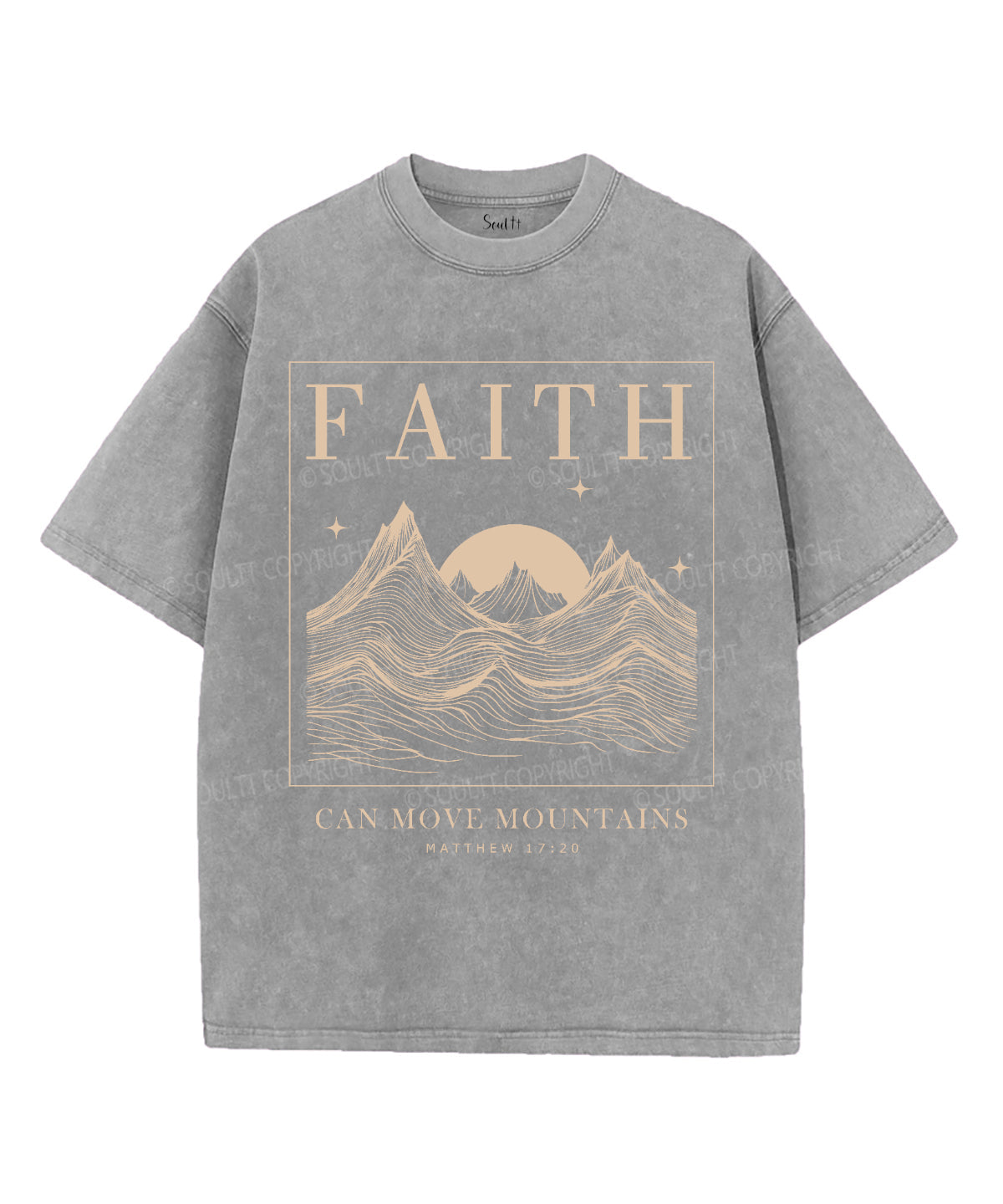 Faith Can Move Mountains Washed Christian T-shirt Hoodie, Sweatshirt | CiraTrend.com (Image 3)