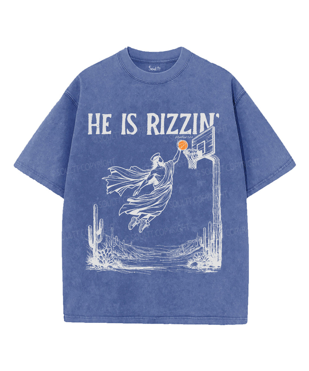 He Is Rizzin' Unisex Washed Christian T-shirt Style003 Hoodie, Sweatshirt | CiraTrend.com (Image 4)