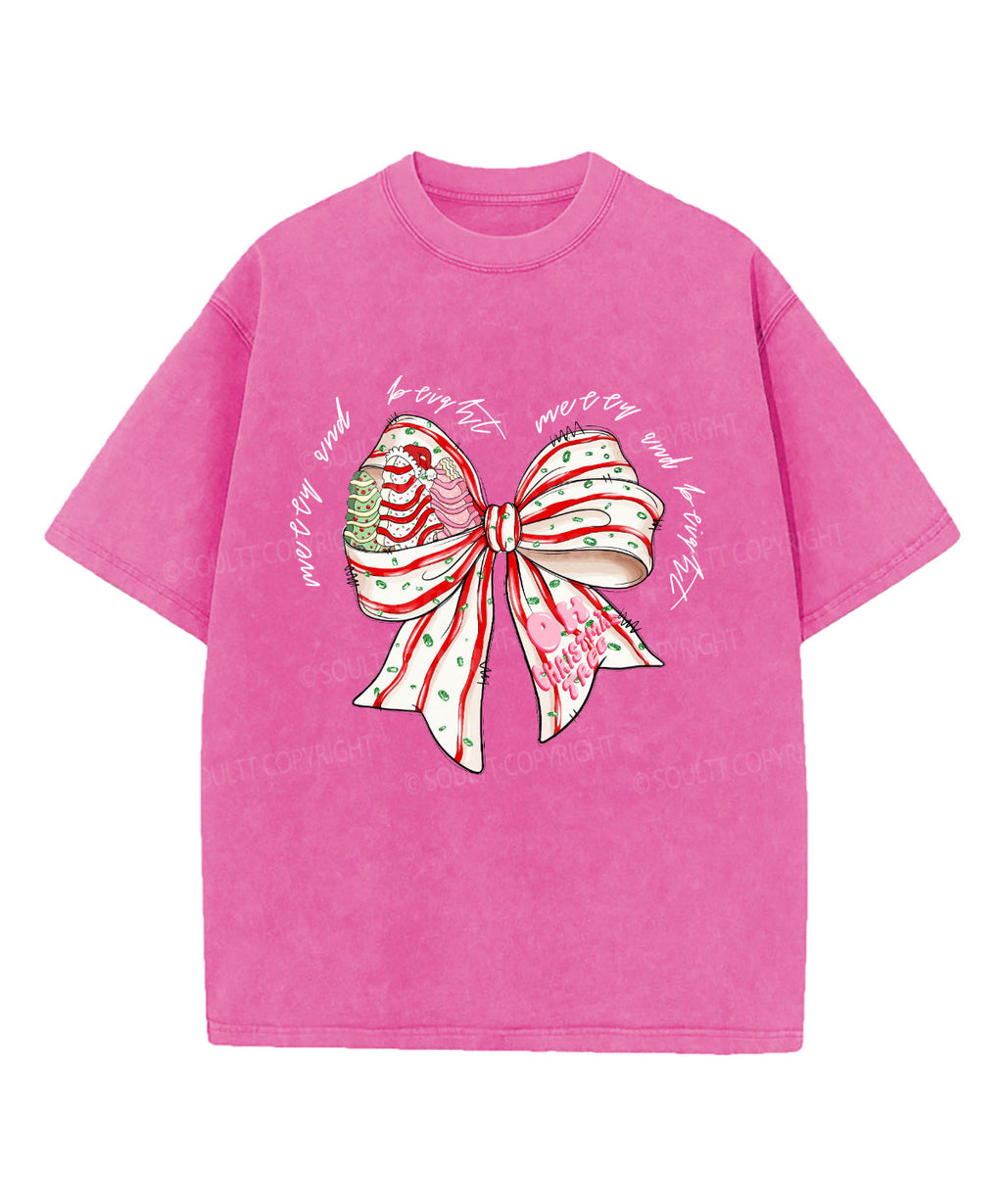 Merry And Bright Washed Christian T-shirt Hoodie, Sweatshirt | CiraTrend.com (Image 2)