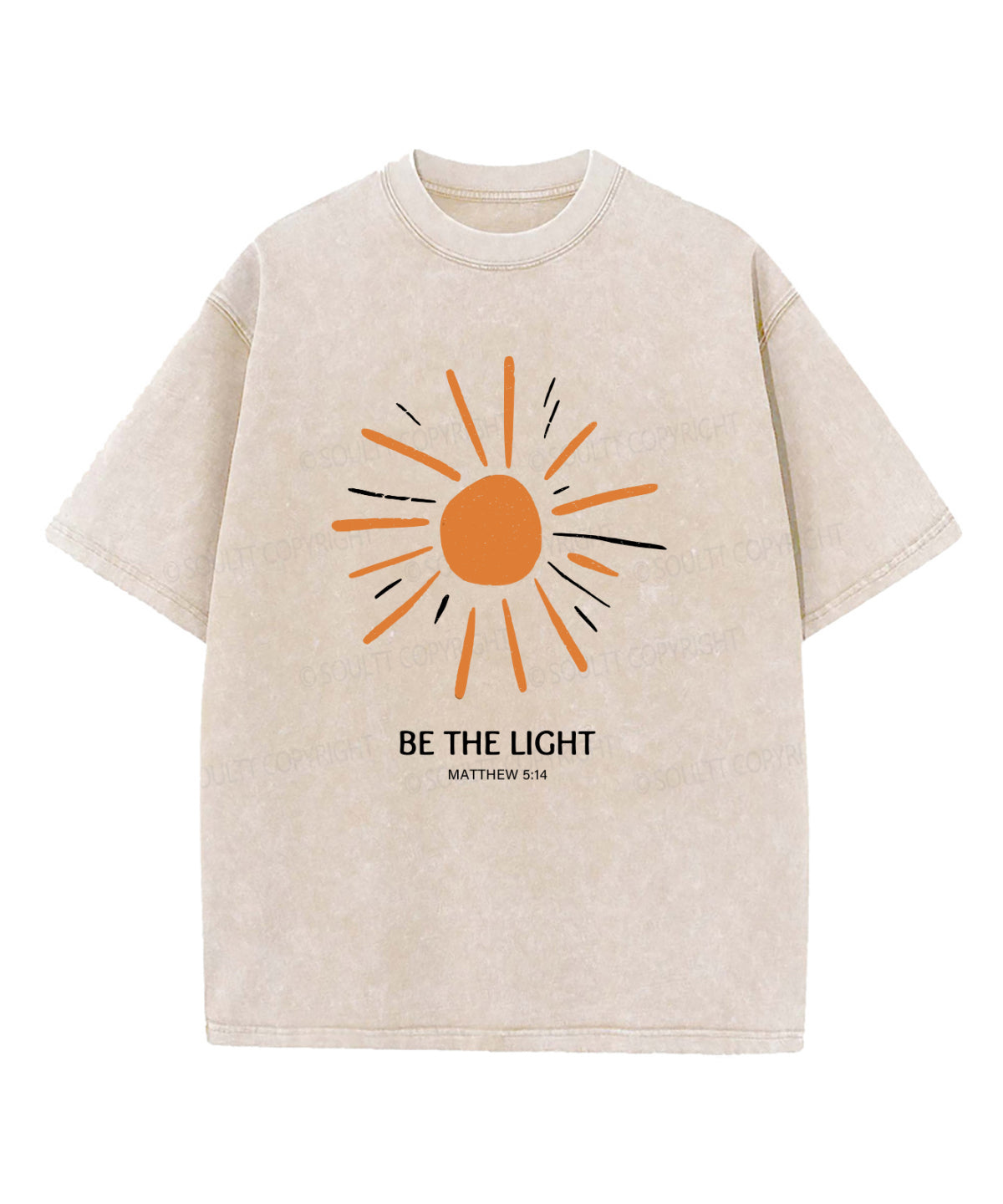 Be The Light Washed Christian T-shirt Style008 Hoodie, Sweatshirt | CiraTrend.com (Image 4)