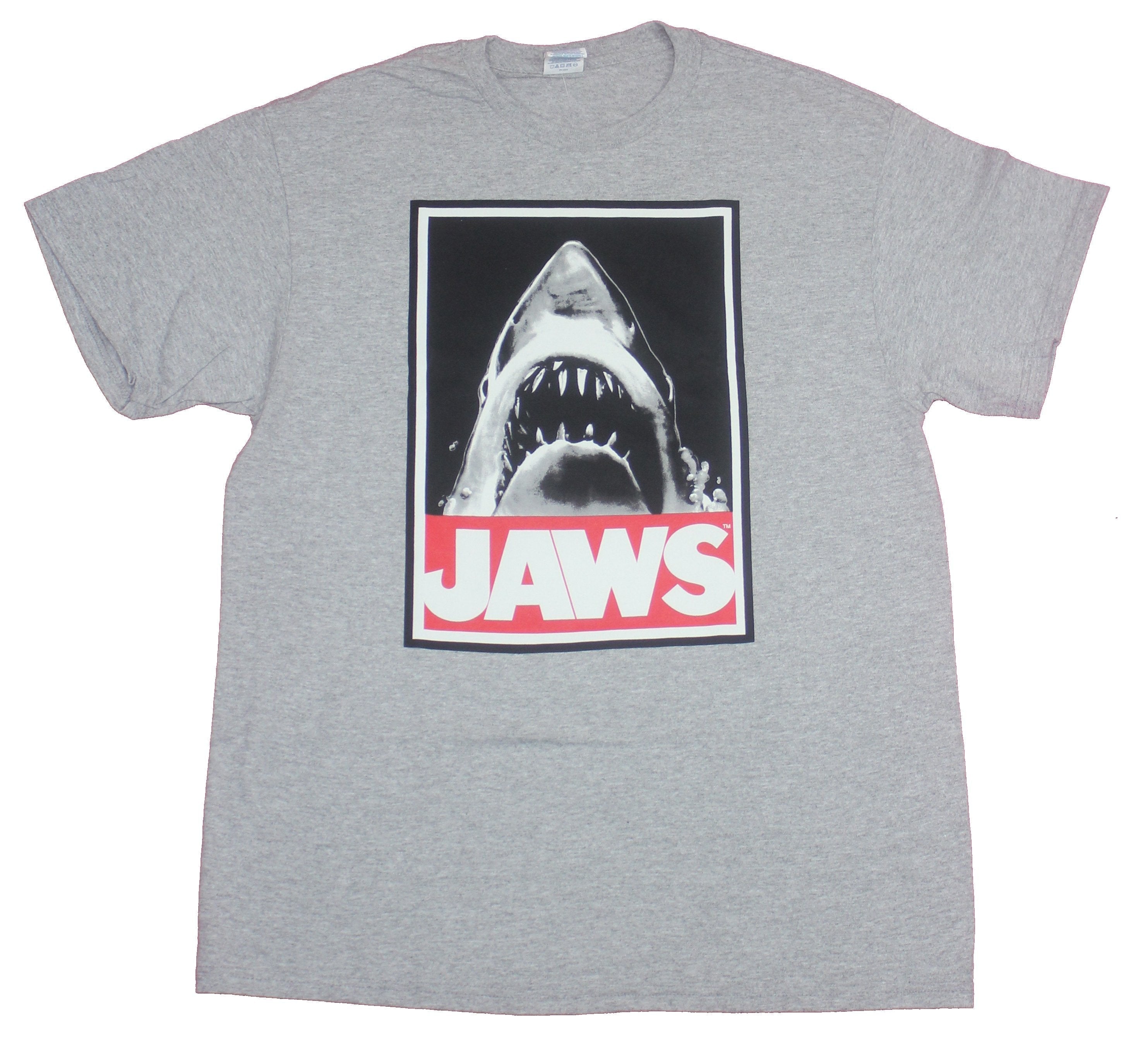 Jaws Mens T-Shirt- Big Mouth Shark Over Red Name Image Style012 Hoodie, Sweatshirt | CiraTrend.com