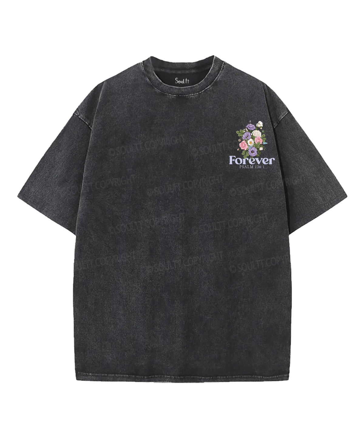 His Love Endures Forever Double Sided Unisex Washed Christian T-shirt Hoodie, Sweatshirt | CiraTrend.com (Image 4)