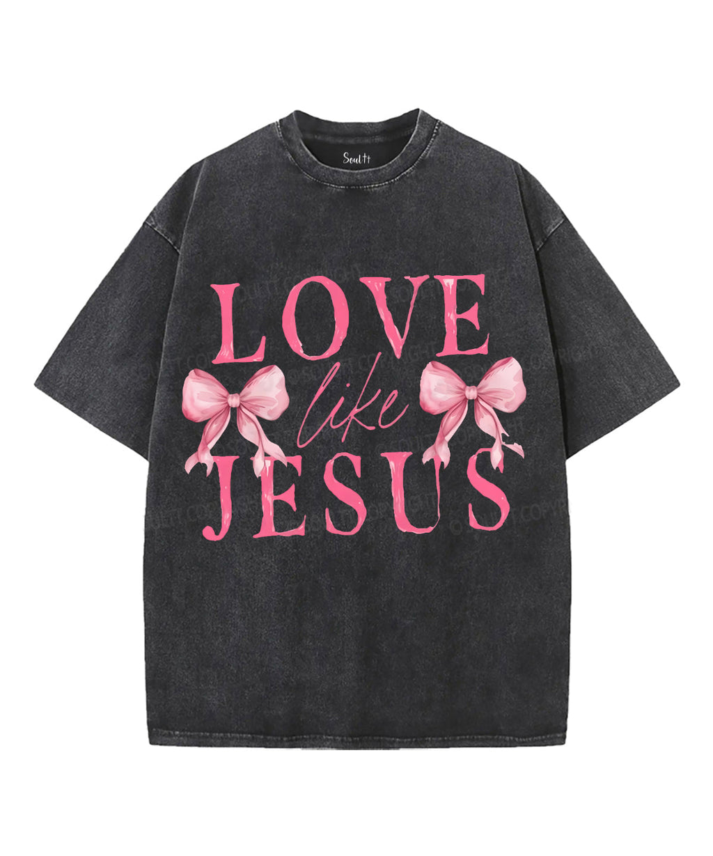 Love Like Jesus Unisex Washed Christian T-shirt Style004 Hoodie, Sweatshirt | CiraTrend.com (Image 1)