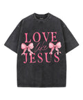 Love Like Jesus Unisex Washed Christian T-shirt Style004 Hoodie, Sweatshirt | CiraTrend.com (Image 1)