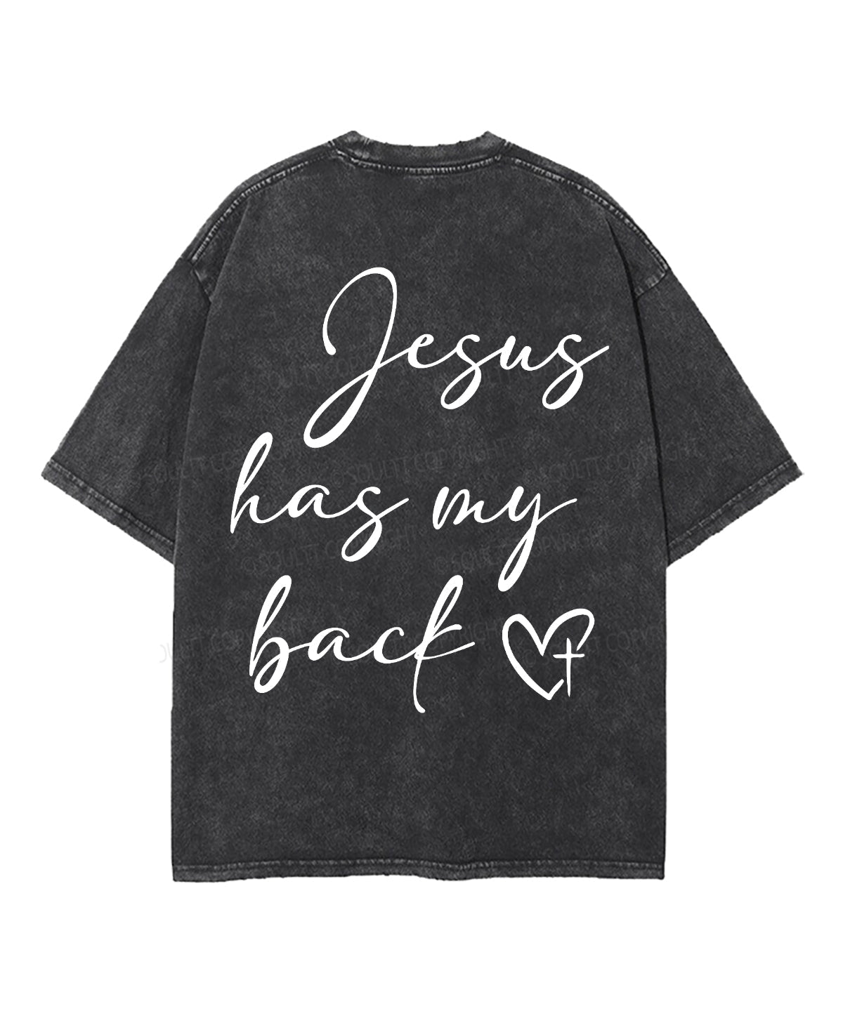 Jesus Has My Back Double Sided Unisex Washed Christian T-shirt Style002 Hoodie, Sweatshirt | CiraTrend.com (Image 4)