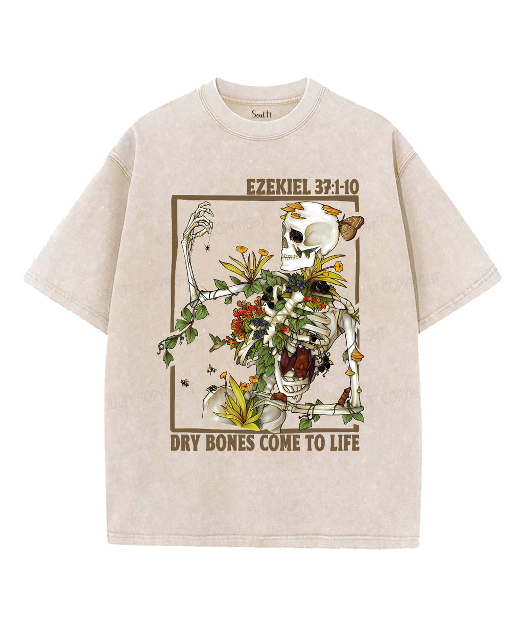 Dry Bones Come To Life Washed Unisex Washed Christian T-shirt Hoodie, Sweatshirt | CiraTrend.com (Image 1)