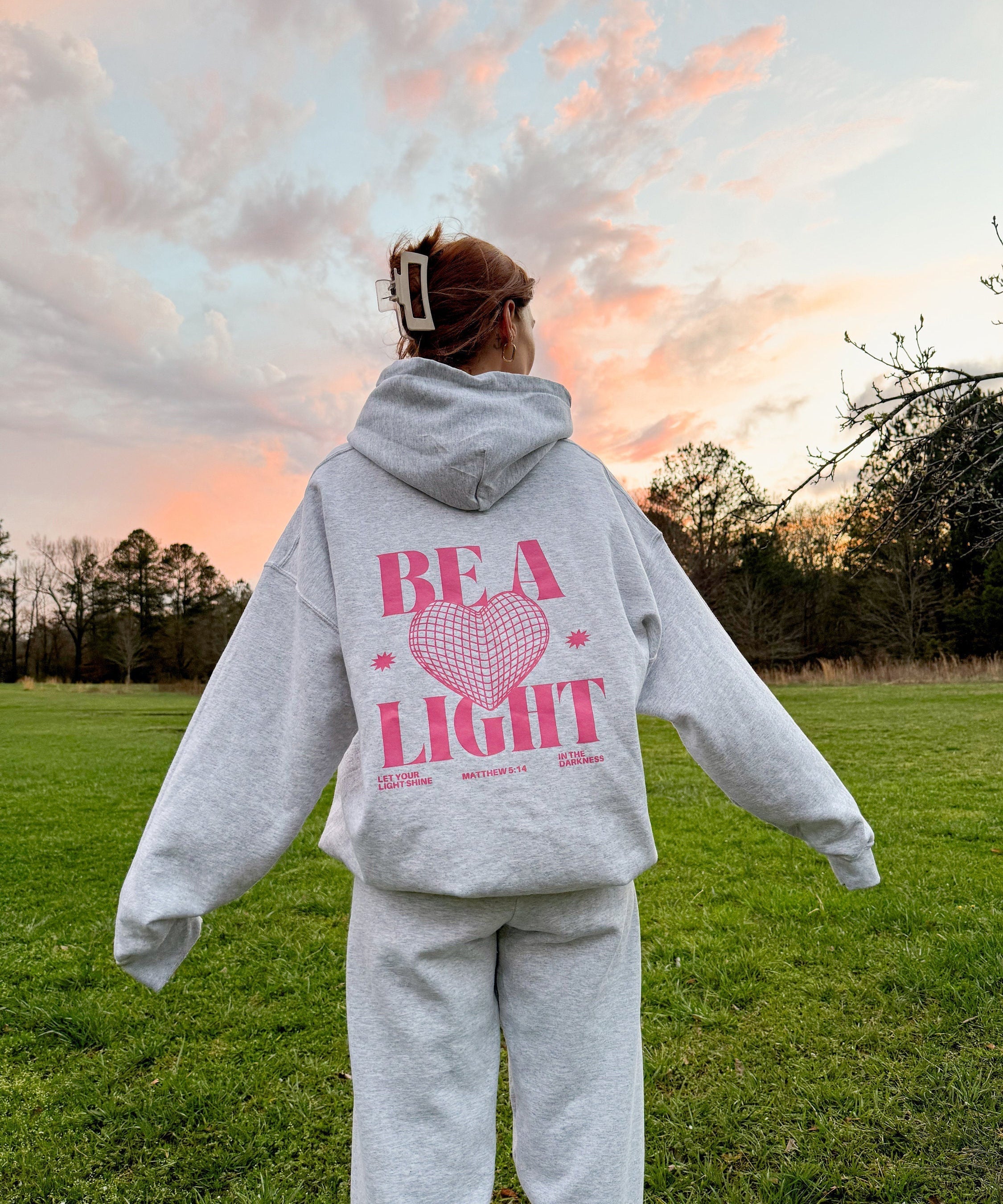 Be The Light Double Sided Cotton Christian Hoodie T-Shirts, Sweatshirt | CiraTrend.com (Image 1)