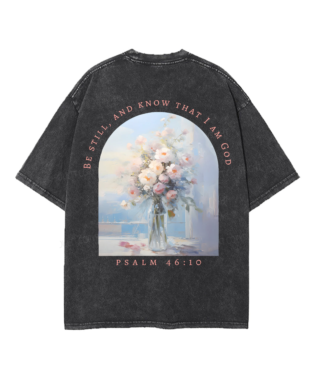 Be Still Double Sided Unisex Washed Christian T-shirt Hoodie, Sweatshirt | CiraTrend.com (Image 3)