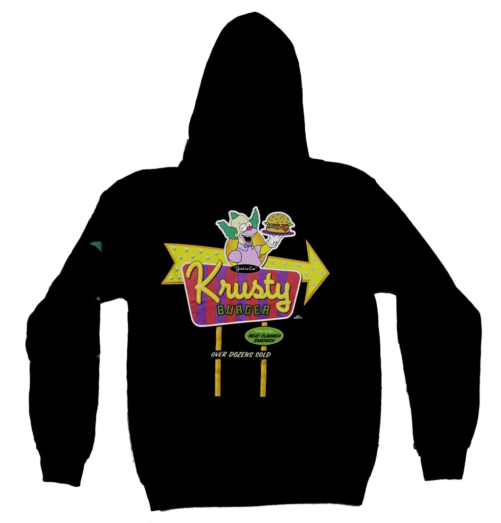 The Simpsons Mens Pullover Hoodie - Krusty Burger Lapel and Large Logo Back T-Shirts, Sweatshirt | CiraTrend.com (Image 2)
