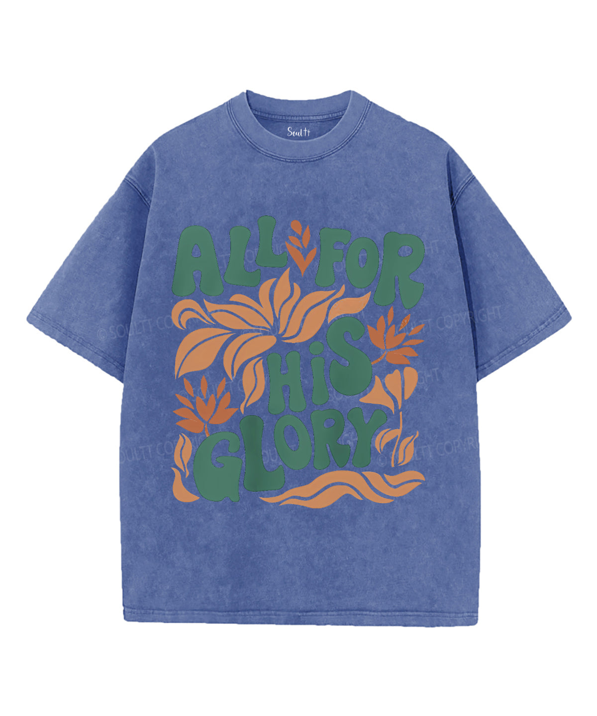 All For His Glory Unisex Washed Christian T-shirt Hoodie, Sweatshirt | CiraTrend.com (Image 3)