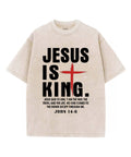 Jesus Is King Washed Christian Style001 T-Shirts, Hoodie, Sweatshirt