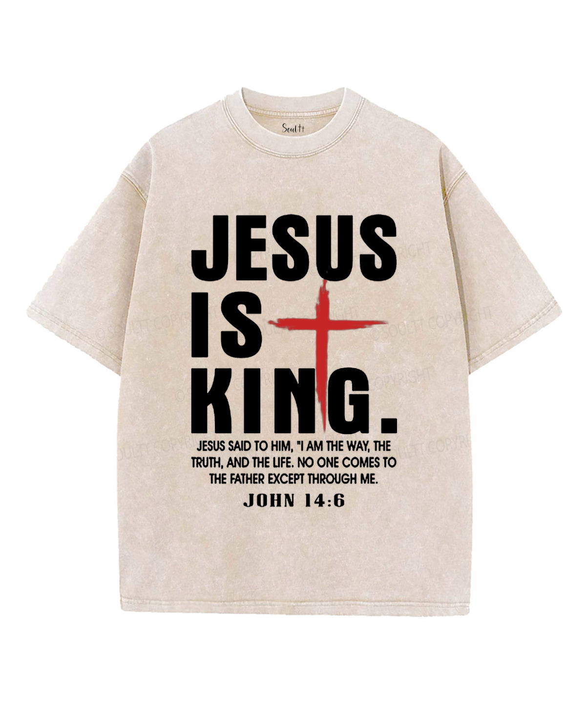 Jesus Is King Washed Christian Style001 T-Shirts, Hoodie, Sweatshirt