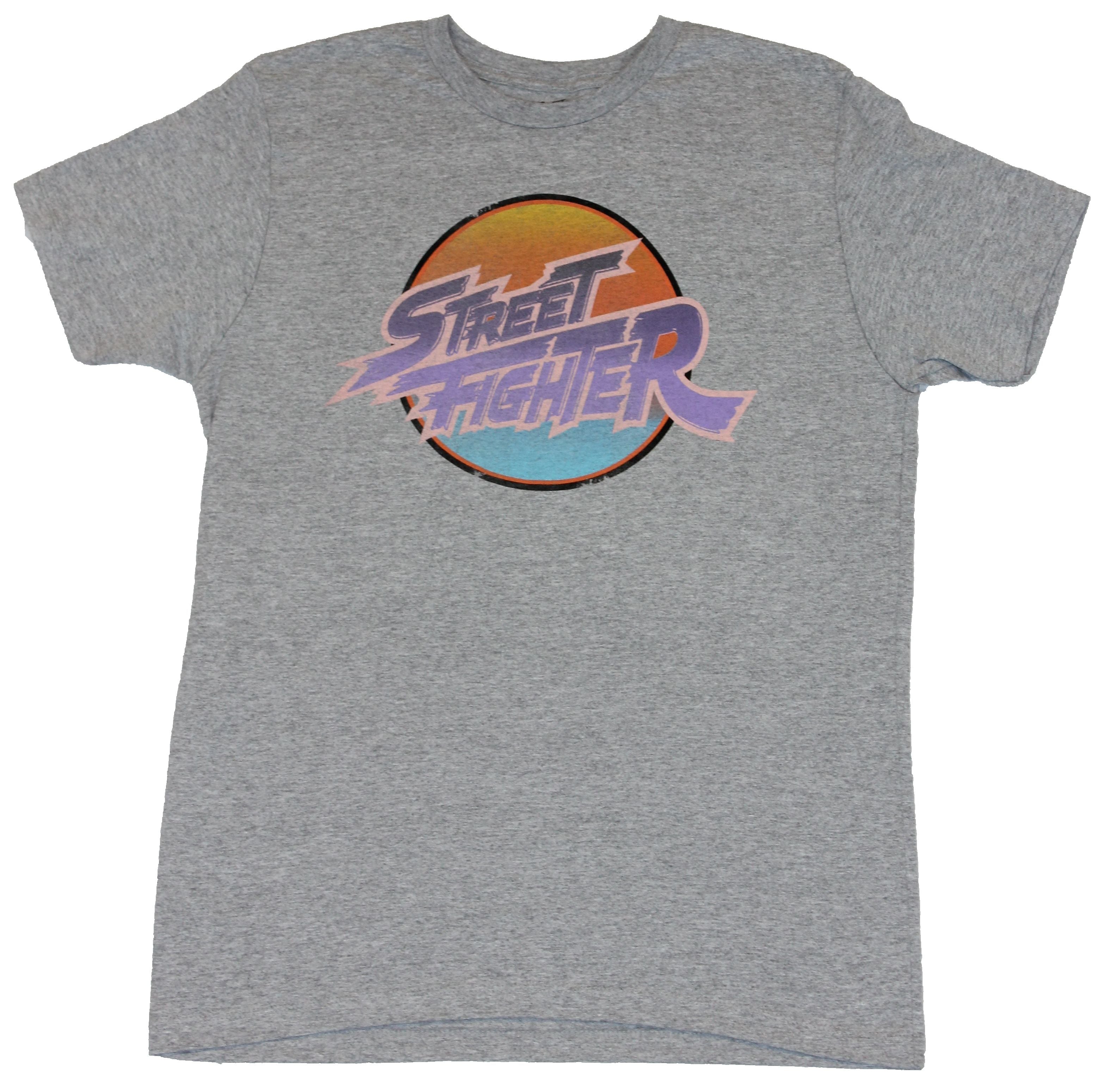 Street Fighter Mens T-Shirt - Classsic Pastel Colored Circle Logo Image Hoodie, Sweatshirt | CiraTrend.com