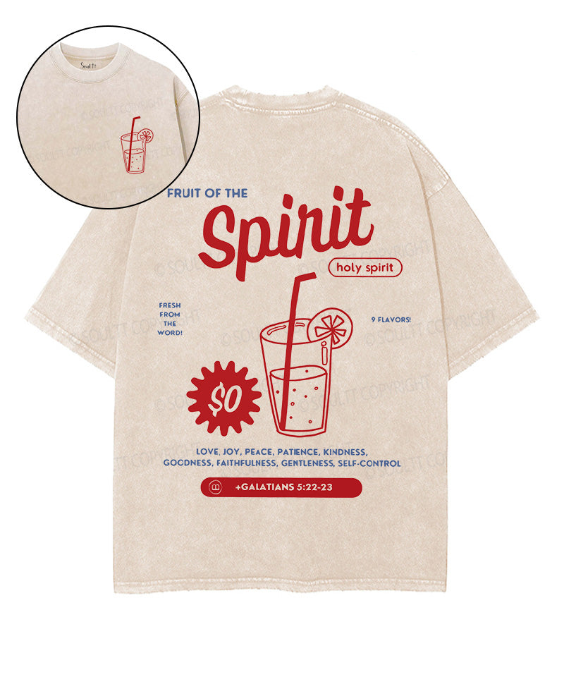 Fruit Of The Spirit Double Sided Unisex Washed Christian T-shirt Style021 Hoodie, Sweatshirt | CiraTrend.com (Image 1)