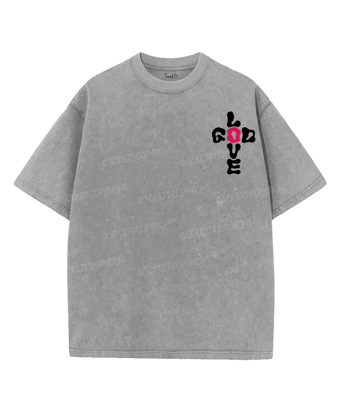 Love God Double Sided Unisex Washed Christian T-shirt Hoodie, Sweatshirt | CiraTrend.com (Image 4)