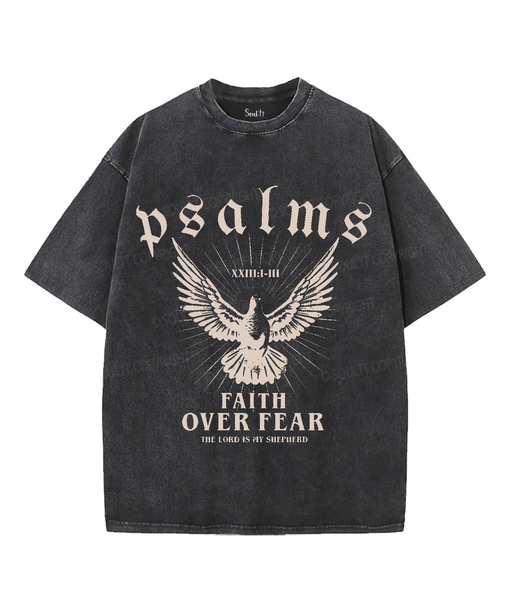 Faith Over Fear Washed Christian Style001 T-Shirts, Hoodie, Sweatshirt