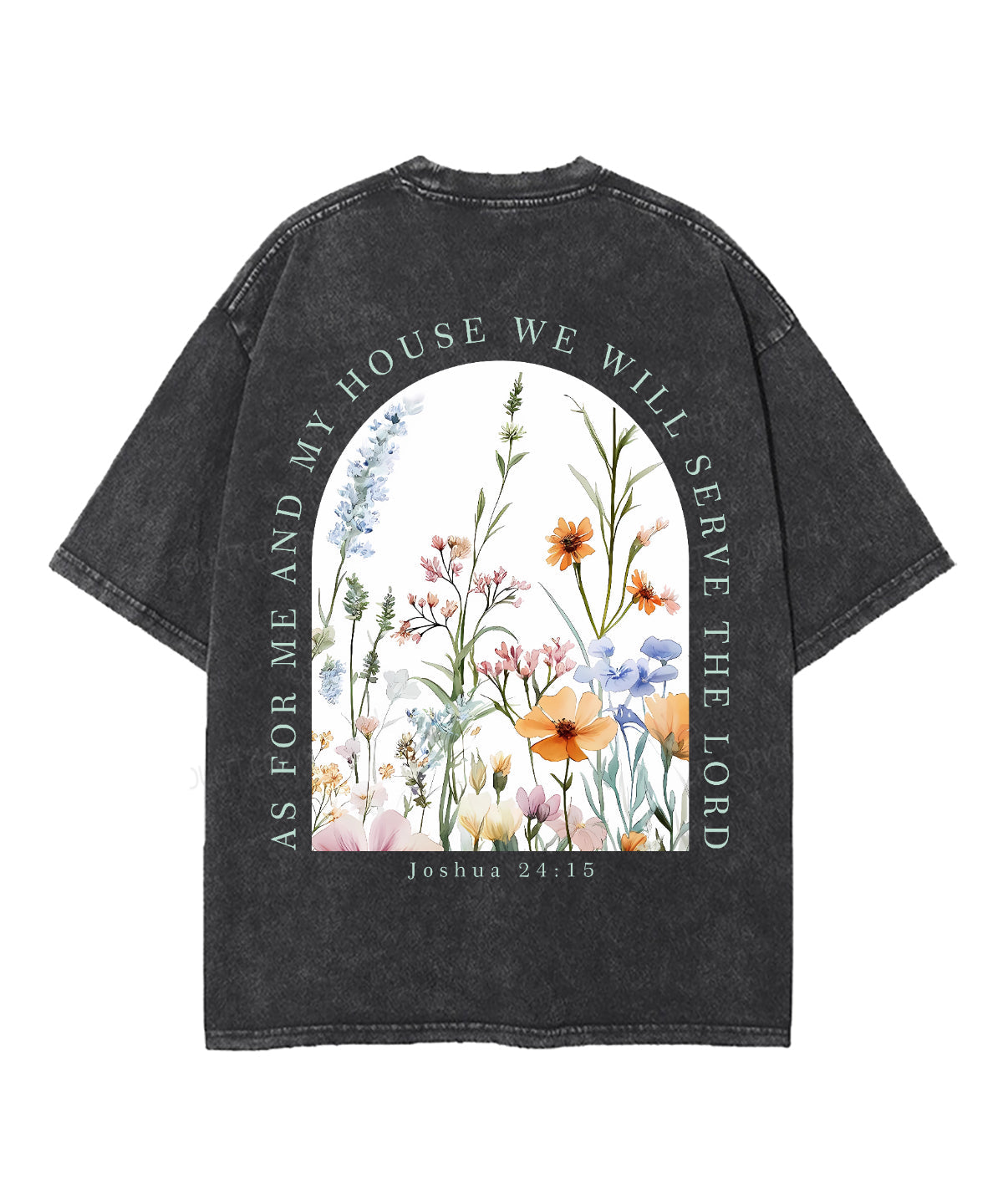 We Will Serve The Lord Double Sided Unisex Washed Christian T-shirt Hoodie, Sweatshirt | CiraTrend.com (Image 3)