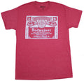Budweiser Mens T-Shirt  - Classic Simple White Print Bottle Label Hoodie, Sweatshirt | CiraTrend.com
