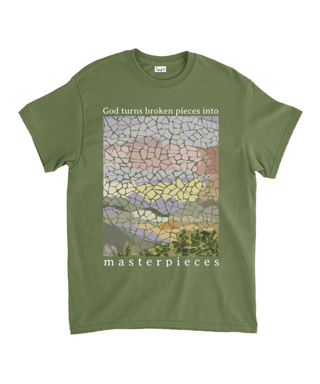 God Turns Broken Pieces Masterpieces Unisex Cotton Christian T-Shirt Hoodie, Sweatshirt | CiraTrend.com (Image 5)
