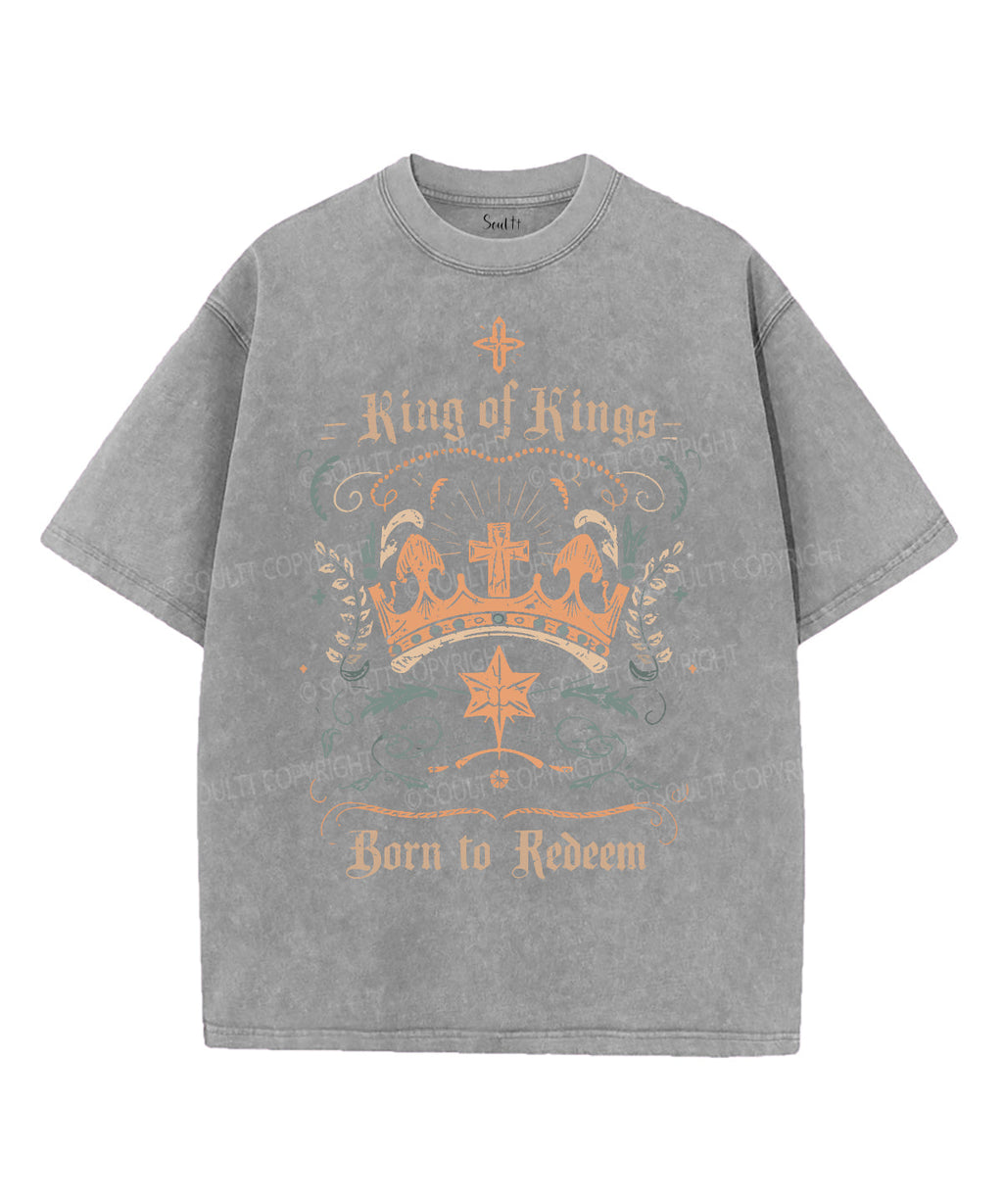King Of Kings Washed Christian T-shirt Hoodie, Sweatshirt | CiraTrend.com (Image 4)