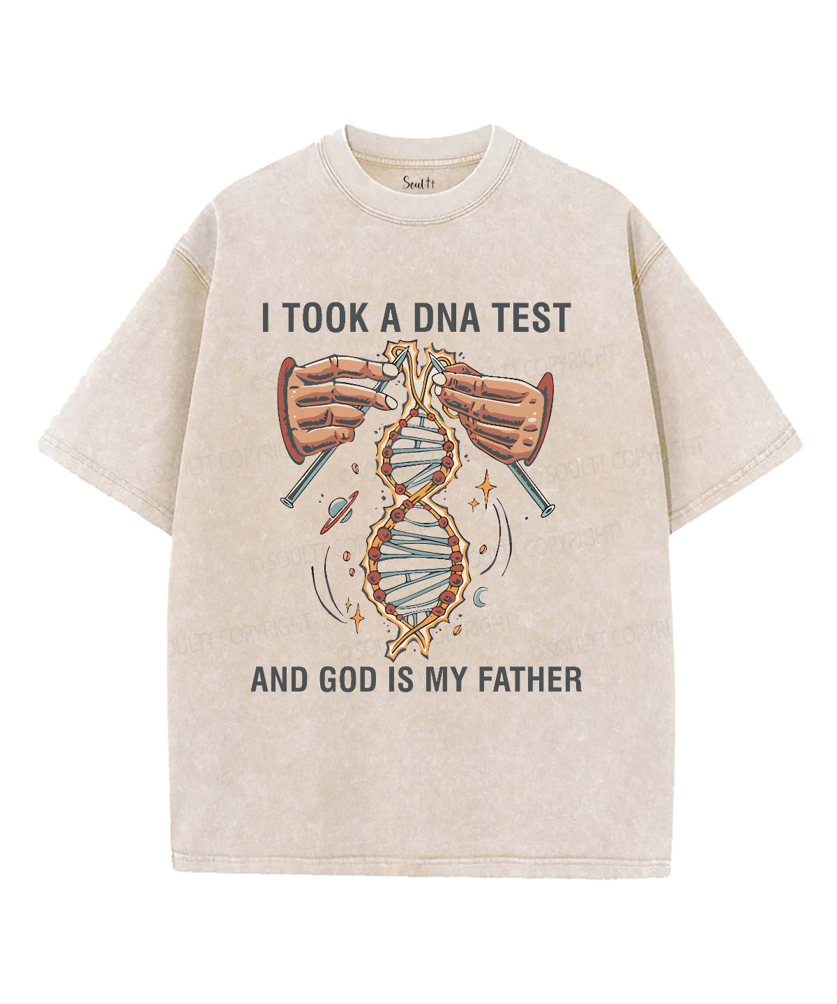 I Took A DNA Test Unisex Washed Christian T-shirt Hoodie, Sweatshirt | CiraTrend.com (Image 4)
