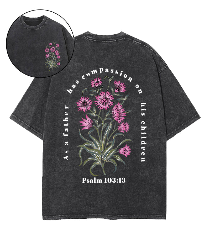 As a Father Has Compassion Double Sided Unisex Washed Christian T-shirt Hoodie, Sweatshirt | CiraTrend.com (Image 1)