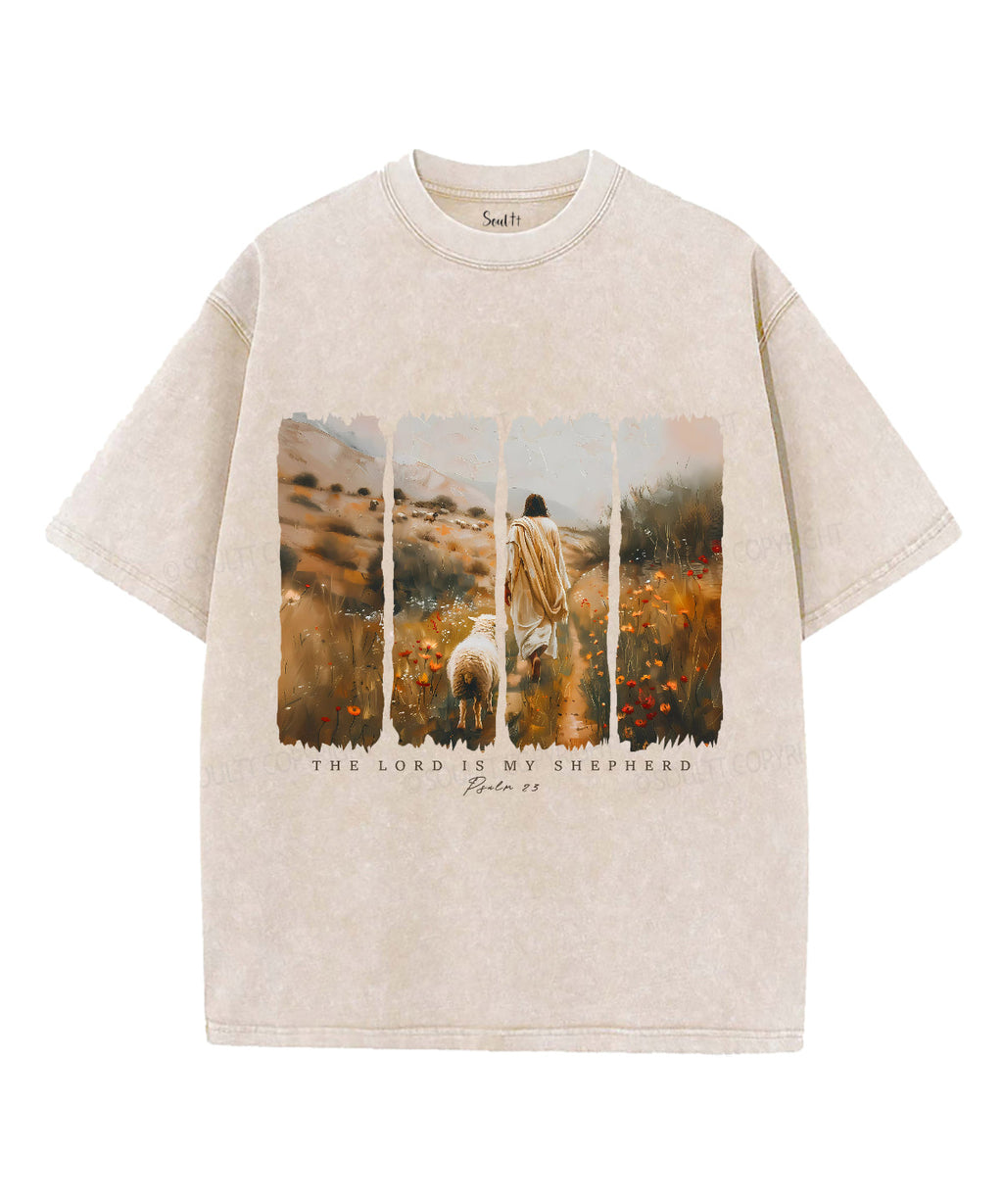 The Lord Is My Shepherd Unisex Washed Christian T-shirt Style002 Hoodie, Sweatshirt | CiraTrend.com (Image 5)
